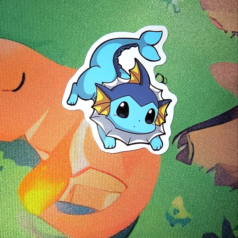Pokemon Blue and Yellow Office Sticker Vaporeon Pokemon